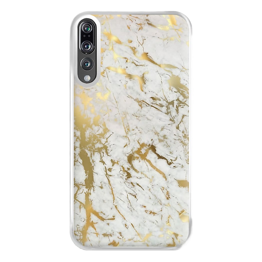 Gold Marble Splatter Phone Case for Huawei P20 Pro