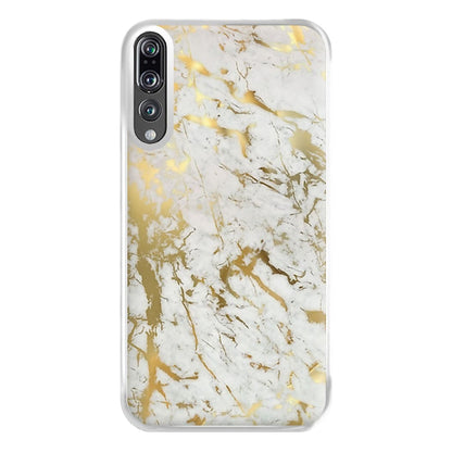 Gold Marble Splatter Phone Case for Huawei P20 Pro