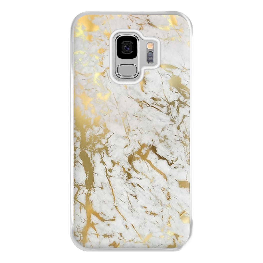 Gold Marble Splatter Phone Case for Galaxy S9 Plus