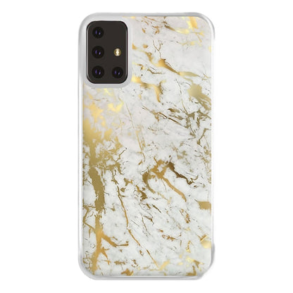 Gold Marble Splatter Phone Case for Galaxy A71