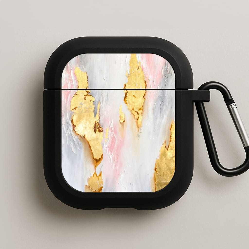 Gold Flaked Marble Pattern AirPods Case