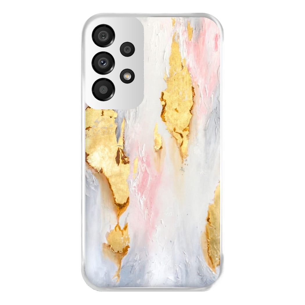 Gold Flaked Marble Pattern Phone Case for Galaxy A33