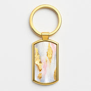 Gold Flaked Marble Pattern Luxury Keyring 3