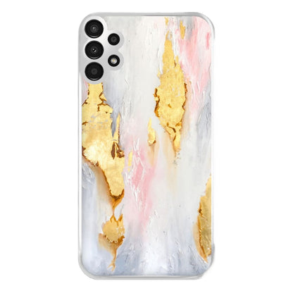 Gold Flaked Marble Pattern Phone Case for Galaxy A13