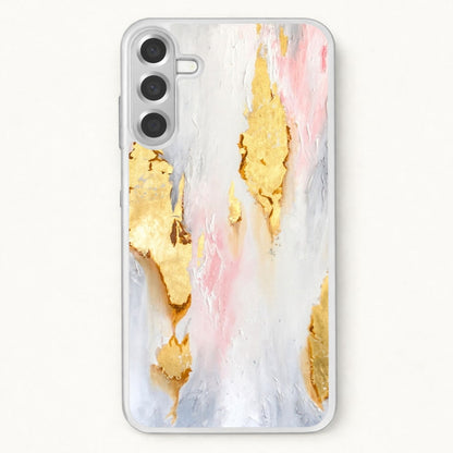 Gold Flaked Marble Pattern Phone Case for Galaxy A57