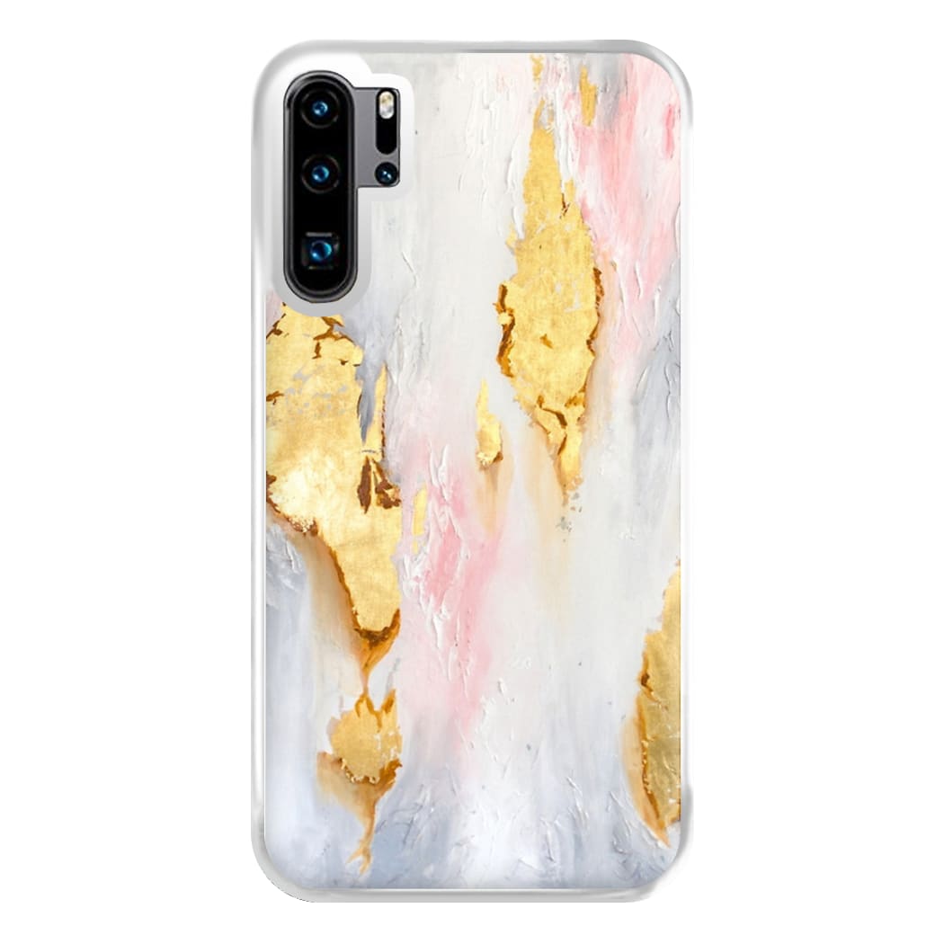 Gold Flaked Marble Pattern Phone Case for Huawei P30 Pro