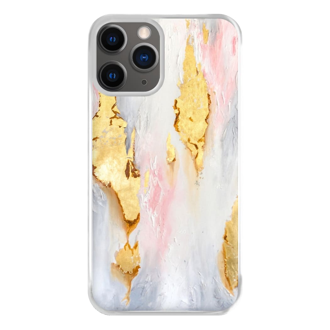 Gold Flaked Marble Pattern Phone Case for iPhone 12 Pro Max