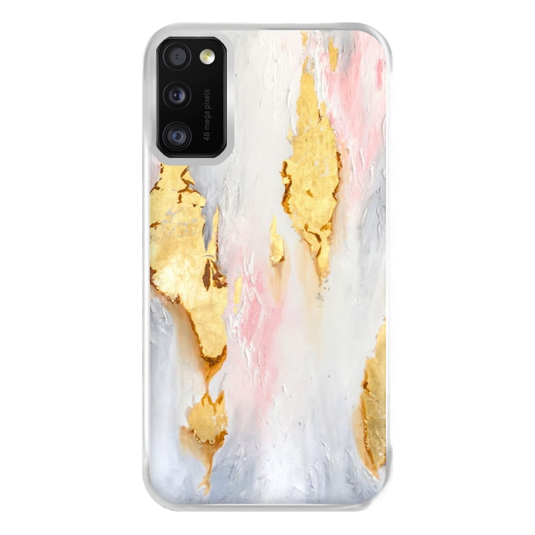 Gold Flaked Marble Pattern Phone Case for Galaxy A41