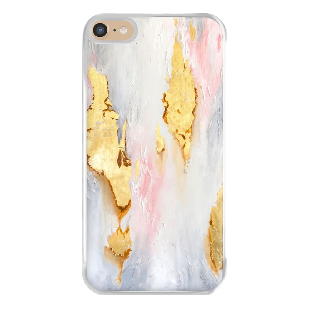 Gold Flaked Marble Pattern Phone Case for iPhone 6 Plus / 7 Plus / 8 Plus