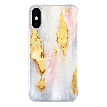 Gold Flaked Marble Pattern Phone Case for iPhone XS Max