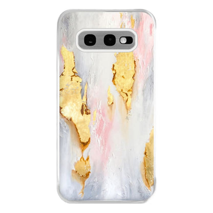 Gold Flaked Marble Pattern Phone Case for Galaxy S10e