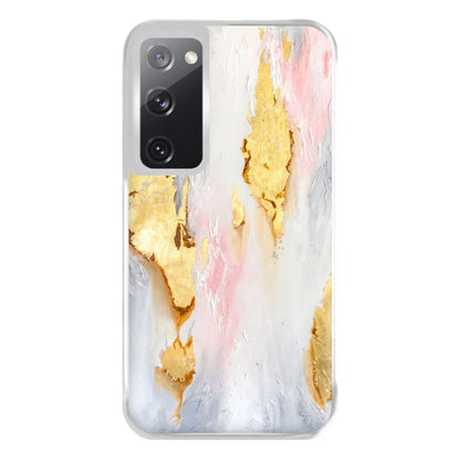 Gold Flaked Marble Pattern Phone Case for Galaxy S20FE