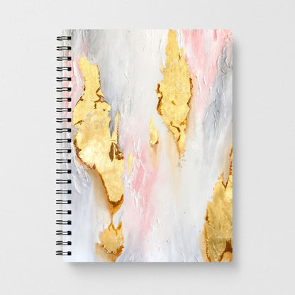 Gold Flaked Marble Pattern Notebook - Fun Cases