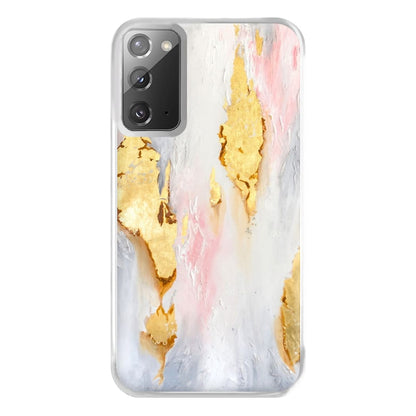 Gold Flaked Marble Pattern Phone Case for Galaxy Note 20 Ultra