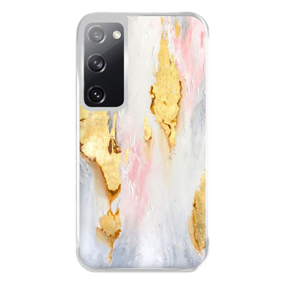 Gold Flaked Marble Pattern Phone Case for Galaxy S20