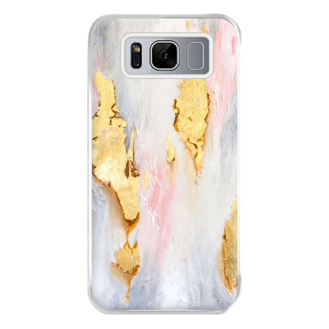 Gold Flaked Marble Pattern Phone Case for Galaxy S8 Plus