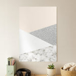 Abstract Marble and Silver Pattern Poster