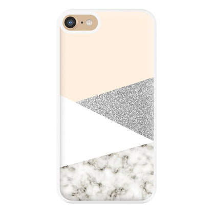 Abstract Marble and Silver Pattern Phone Case for iPhone 6 / 7 / 8 / SE