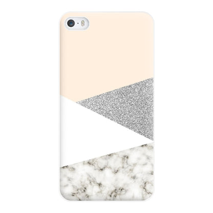 Abstract Marble and Silver Pattern Phone Case for iPhone 5 / 5s / SE 2016