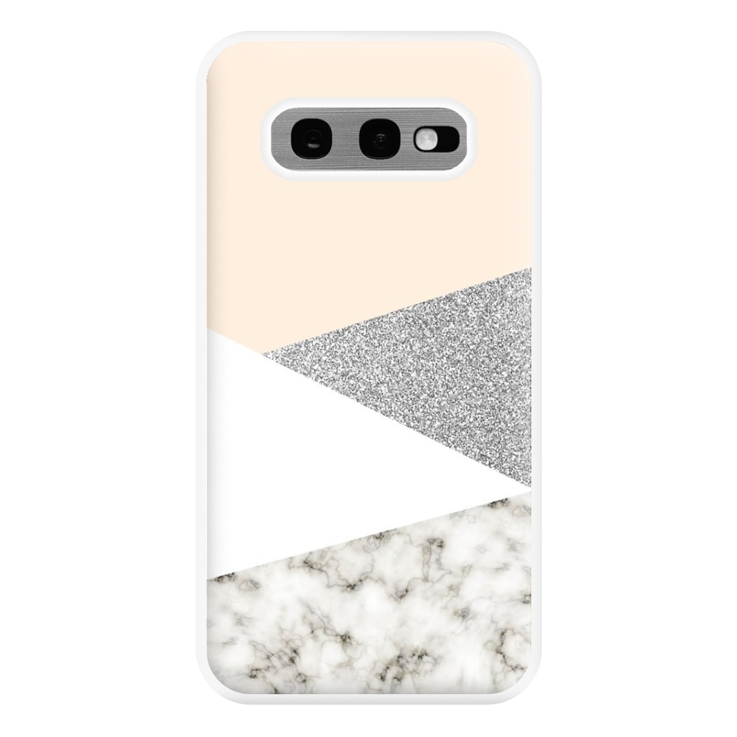 Abstract Marble and Silver Pattern Phone Case for Galaxy S10e