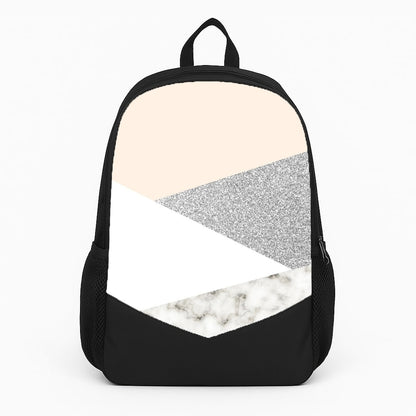 Abstract Marble and Silver Pattern Backpack