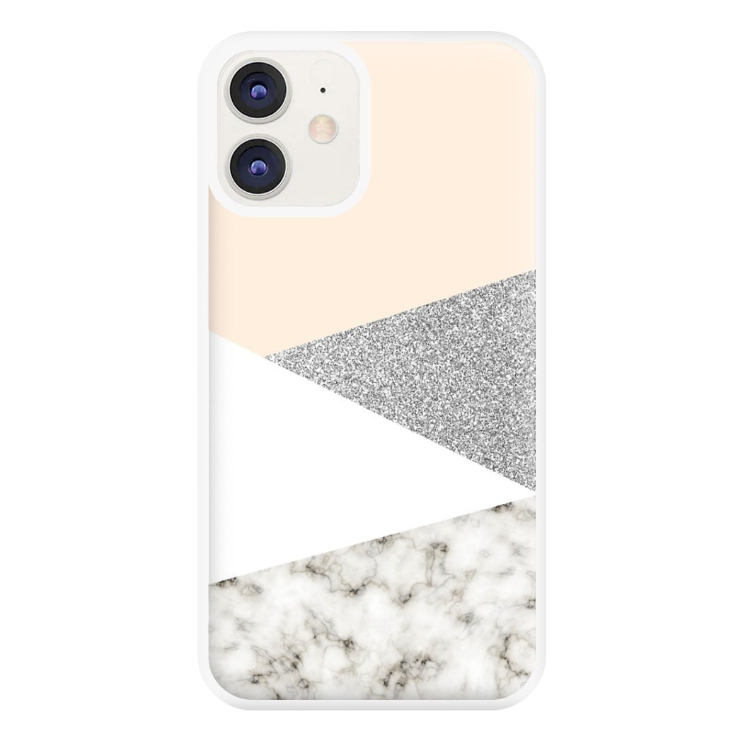 Abstract Marble and Silver Pattern Phone Case for iPhone 12 / 12 Pro