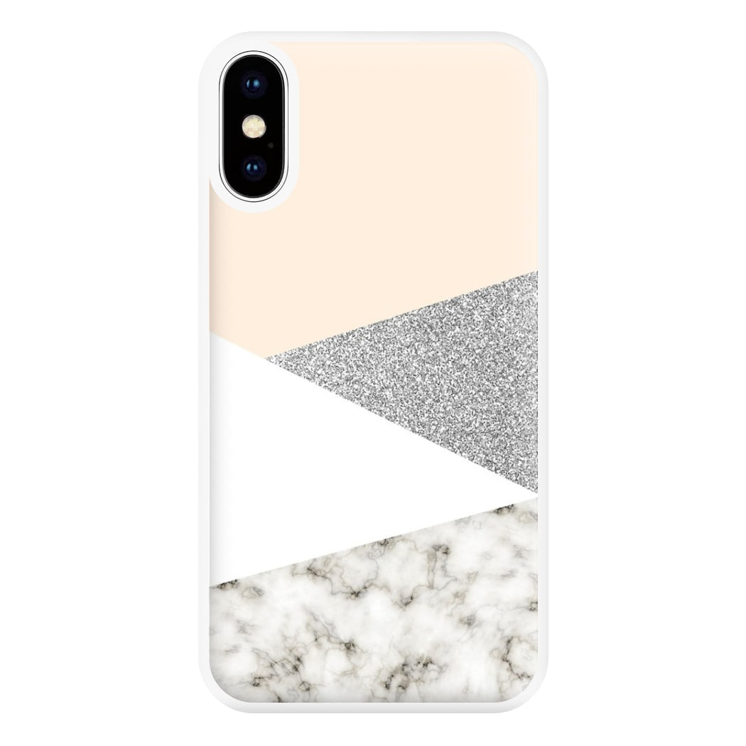 Abstract Marble and Silver Pattern Phone Case for iPhone XS Max