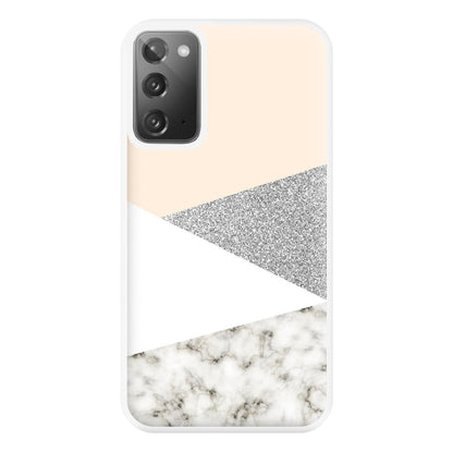 Abstract Marble and Silver Pattern Phone Case for Galaxy Note 20 Ultra