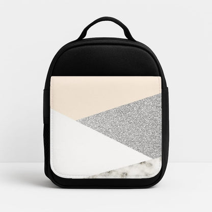 Abstract Marble and Silver Pattern Insulated Lunchbox