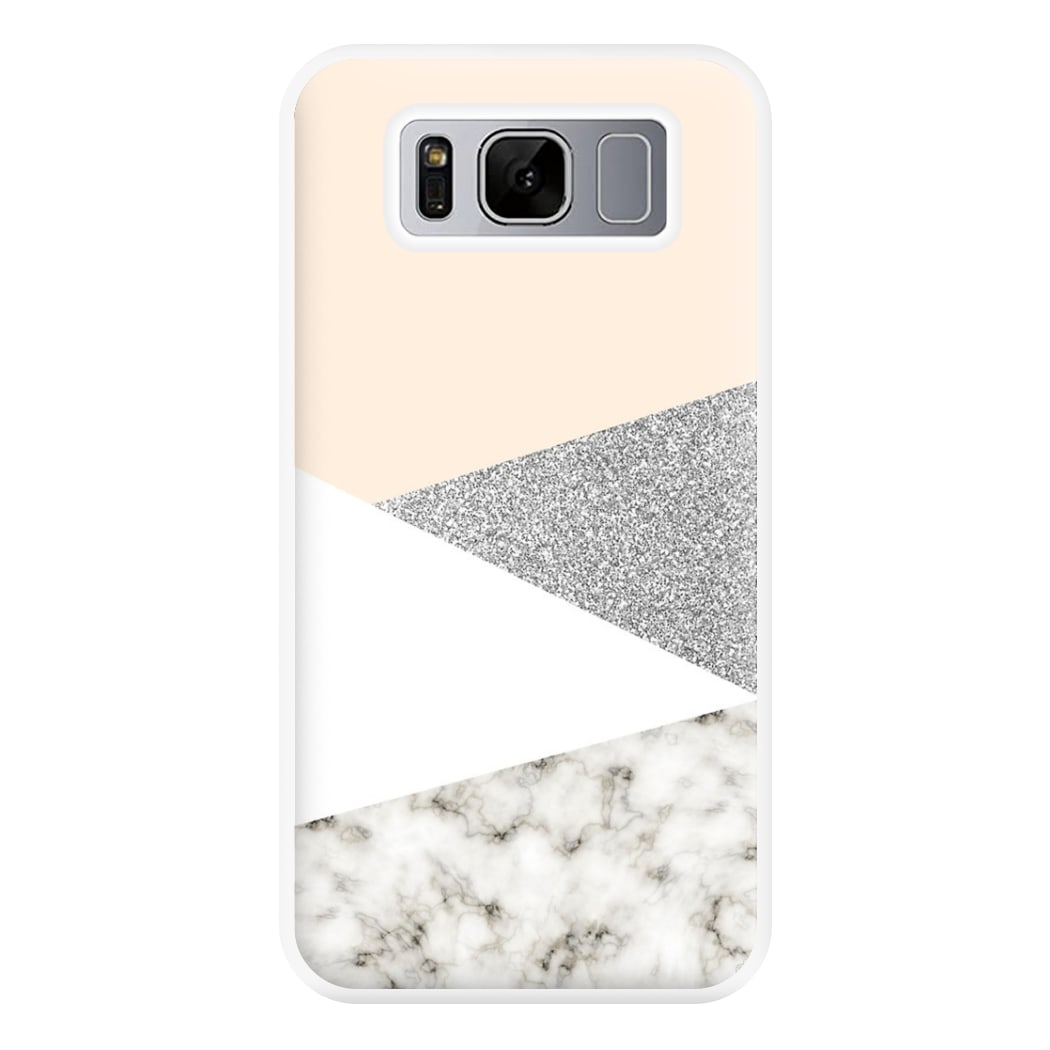 Abstract Marble and Silver Pattern Phone Case for Galaxy S8 Plus