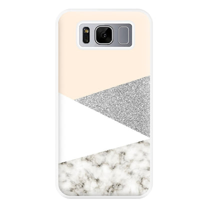 Abstract Marble and Silver Pattern Phone Case for Galaxy S8 Plus