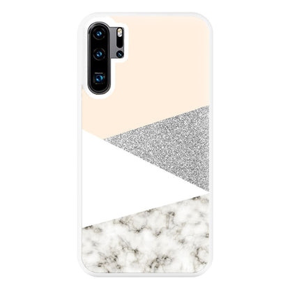 Abstract Marble and Silver Pattern Phone Case for Huawei P30 Pro