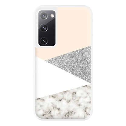 Abstract Marble and Silver Pattern Phone Case for Galaxy S20FE