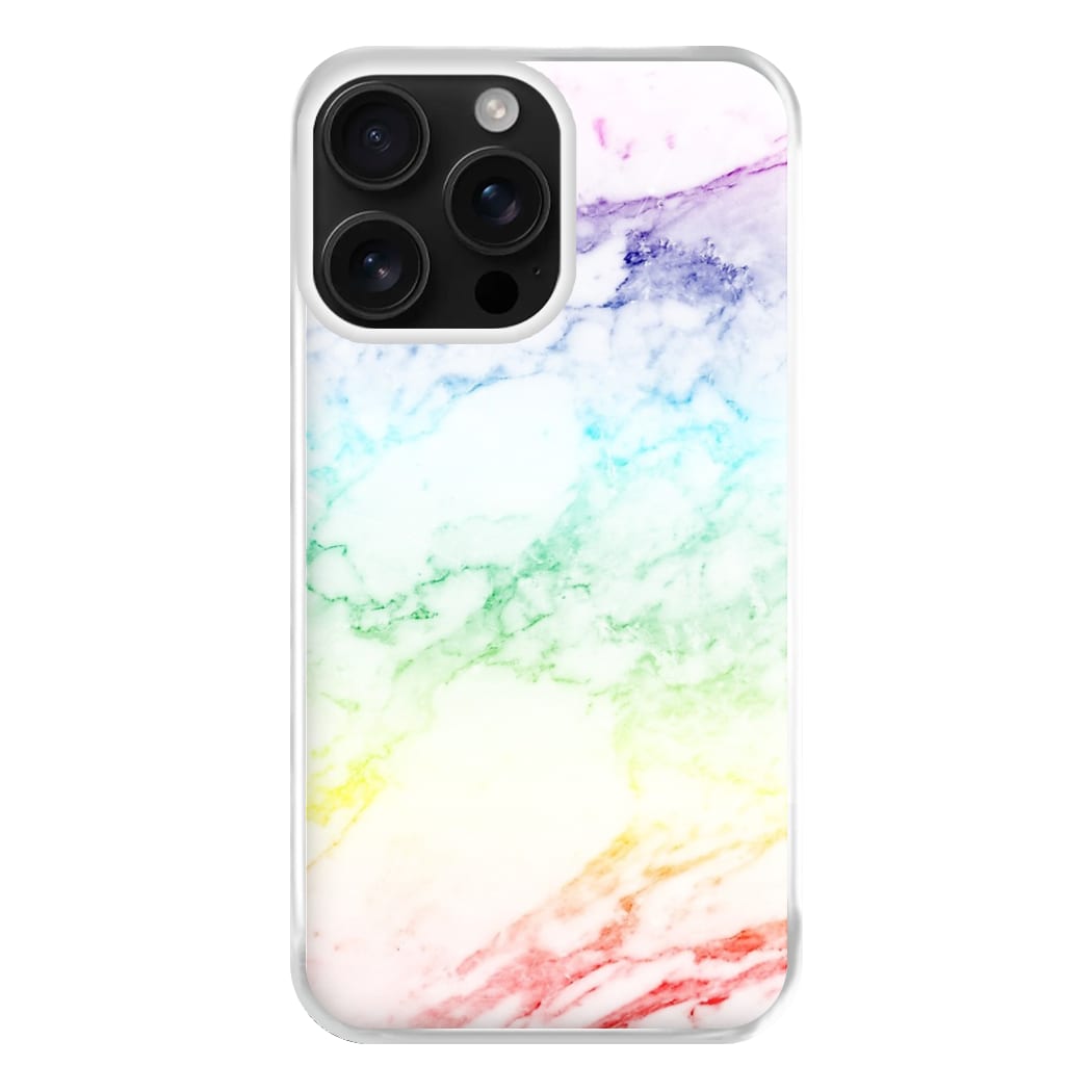 Rainbow Streak Marble Pattern Phone Case