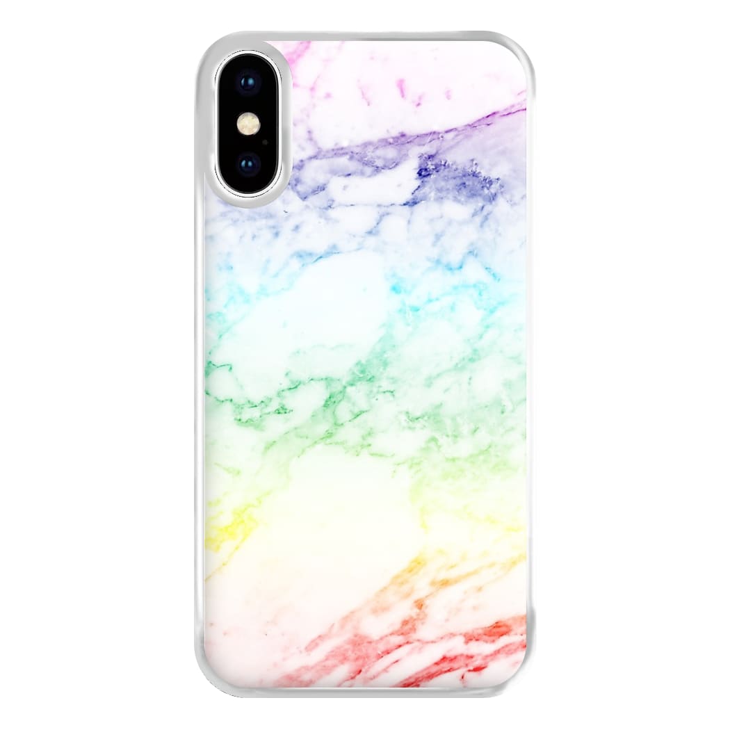 Rainbow Streak Marble Pattern Phone Case for iPhone XS Max