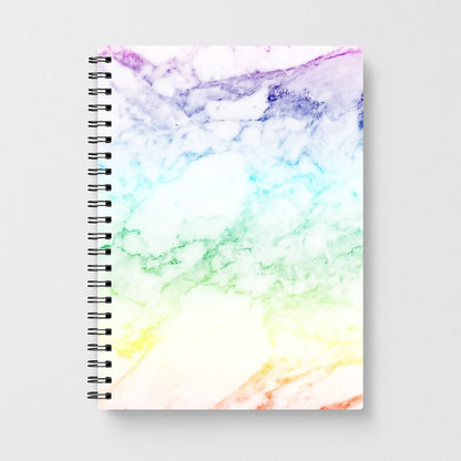 Rainbow Streak Marble Pattern Notebook - Fun Cases