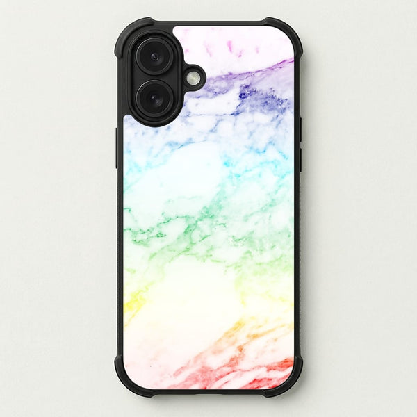 Rainbow Streak Marble Pattern Phone Case — Bumper case