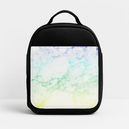 Rainbow Streak Marble Pattern Insulated Lunchbox