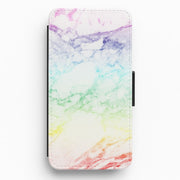 Rainbow Streak Marble Pattern Flip / Wallet Phone Case 1