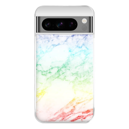 Rainbow Streak Marble Pattern Phone Case for Google Pixel 8 Pro