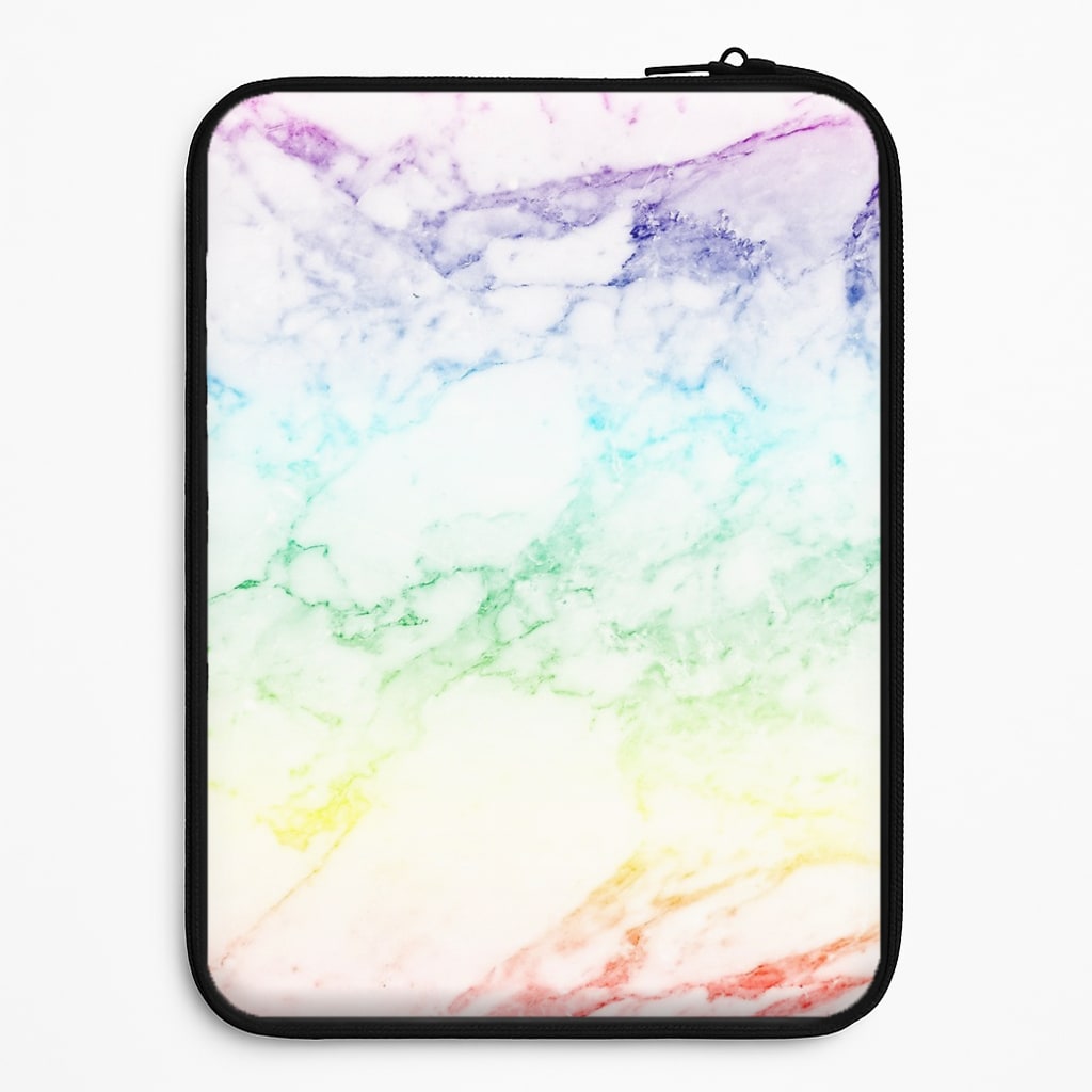 Rainbow Streak Marble Pattern Universal Laptop Sleeve