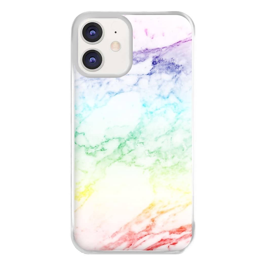 Rainbow Streak Marble Pattern Phone Case for iPhone 11