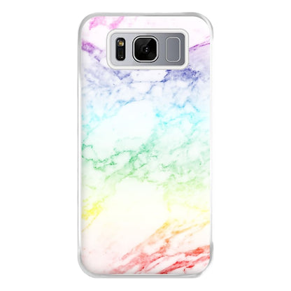 Rainbow Streak Marble Pattern Phone Case for Galaxy S8 Plus