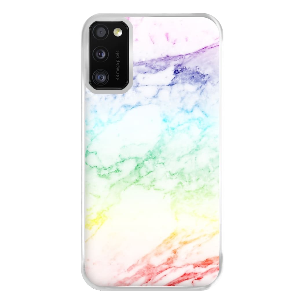 Rainbow Streak Marble Pattern Phone Case for Galaxy A41