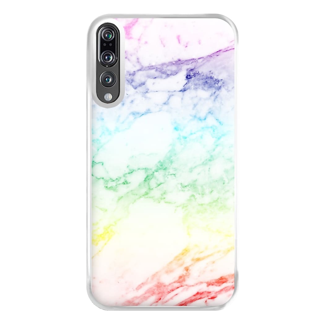 Rainbow Streak Marble Pattern Phone Case for Huawei P20 Pro