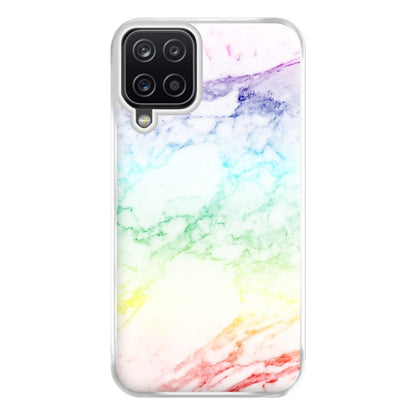 Rainbow Streak Marble Pattern Phone Case for Galaxy A12