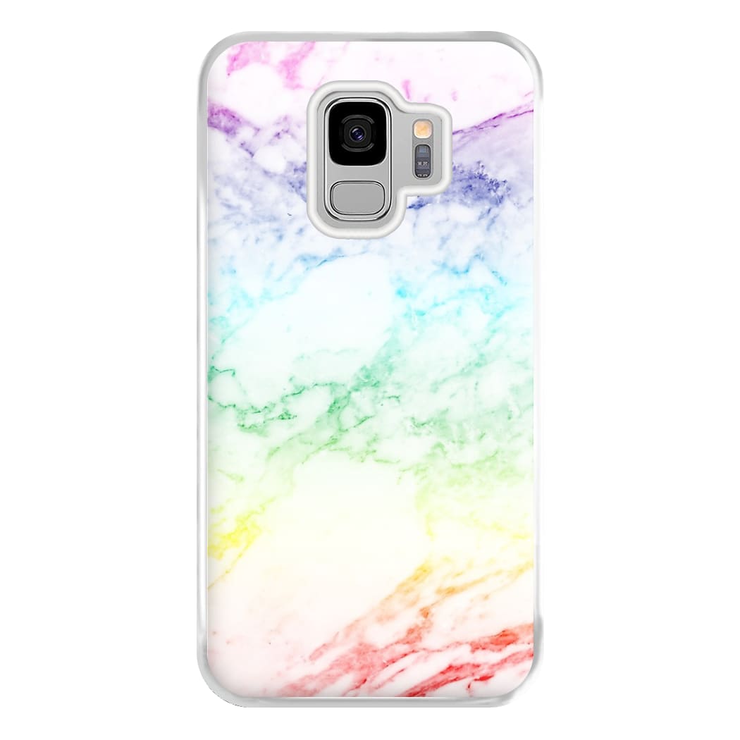 Rainbow Streak Marble Pattern Phone Case for Galaxy S9 Plus