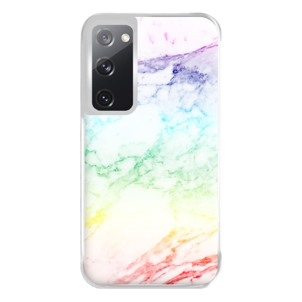 Rainbow Streak Marble Pattern Phone Case for Galaxy S20FE