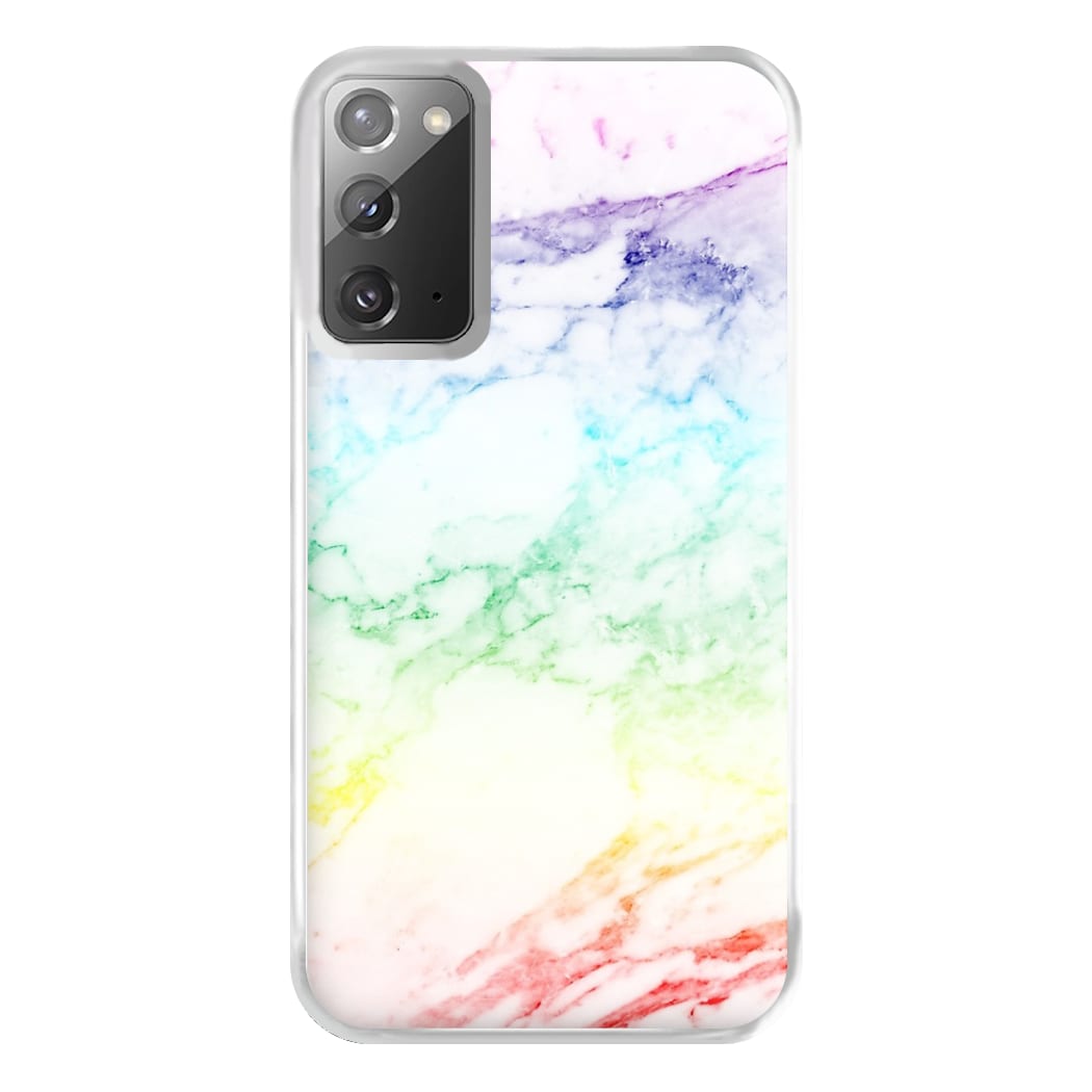 Rainbow Streak Marble Pattern Phone Case for Galaxy Note 20 Ultra