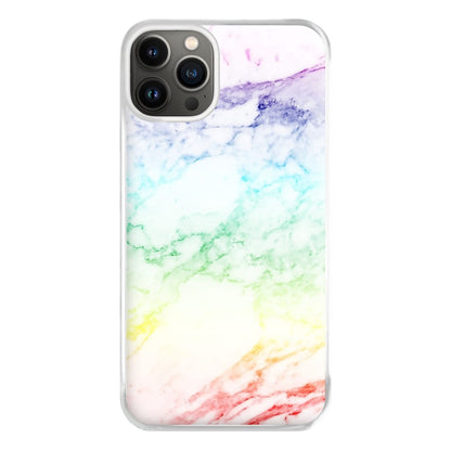 Rainbow Streak Marble Pattern Phone Case for iPhone 13